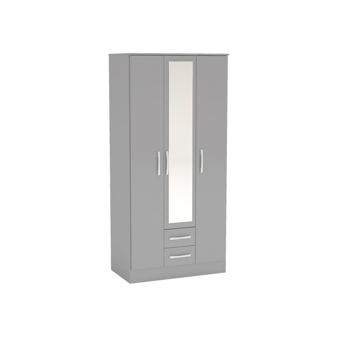 Birlea Lynx 3 Door 2 Drawer Robe with Mirror-7664