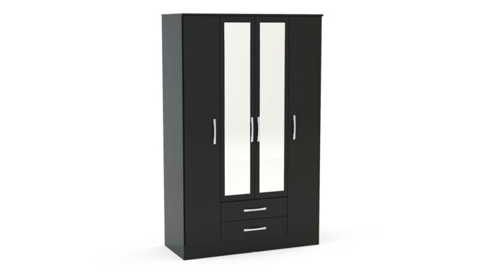 birlea Lynx 4 Door 2 Drawer Robe with Mirror-0