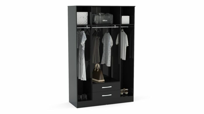 birlea Lynx 4 Door 2 Drawer Robe with Mirror-7666