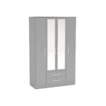 birlea Lynx 4 Door 2 Drawer Robe with Mirror-7669