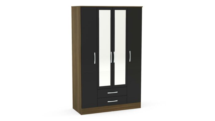 birlea Lynx 4 Door 2 Drawer Robe with Mirror-7665