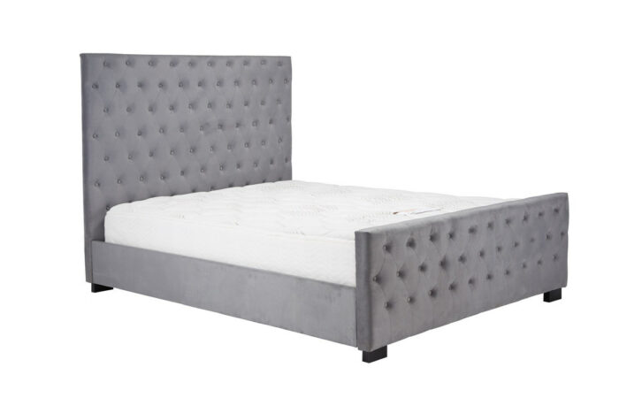 birlea fabic Marquis Bed grey velvet-0