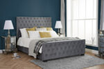 birlea fabic Marquis Bed grey velvet-7543
