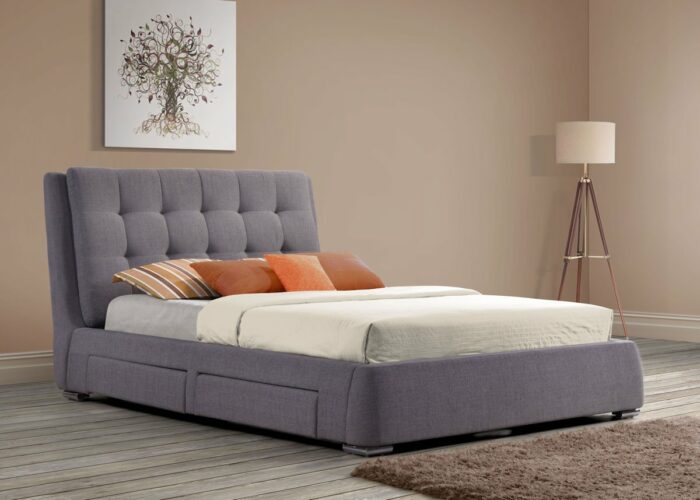 birlea fabric Mayfair 4 Drawer Bed grey-7688