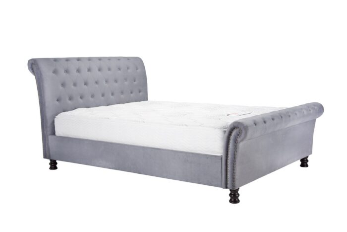 birlea fabic Oplulence Bed grey velvet-0