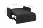 Birlea Otto Compact Sofa Bed In Grey Linen Effect-21969