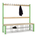 Junior School Cloakroom Benches With Hanging - Single Sided-7417