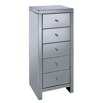birlea Seville 5 Drawer Narrow Mirror Chest-0
