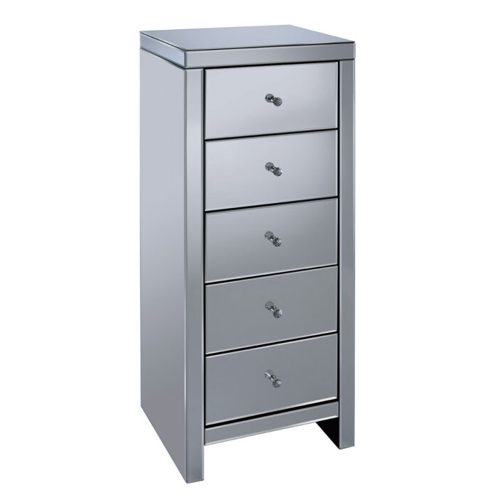 birlea Seville 5 Drawer Narrow Mirror Chest-0