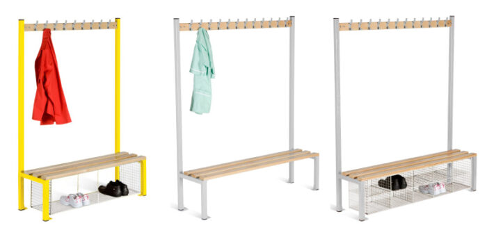 Senior Cloakroom Benches With Hanging - Single Sided-7431