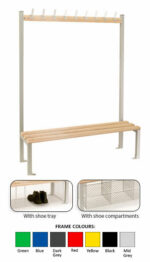 Senior Cloakroom Benches With Hanging - Single Sided-7427