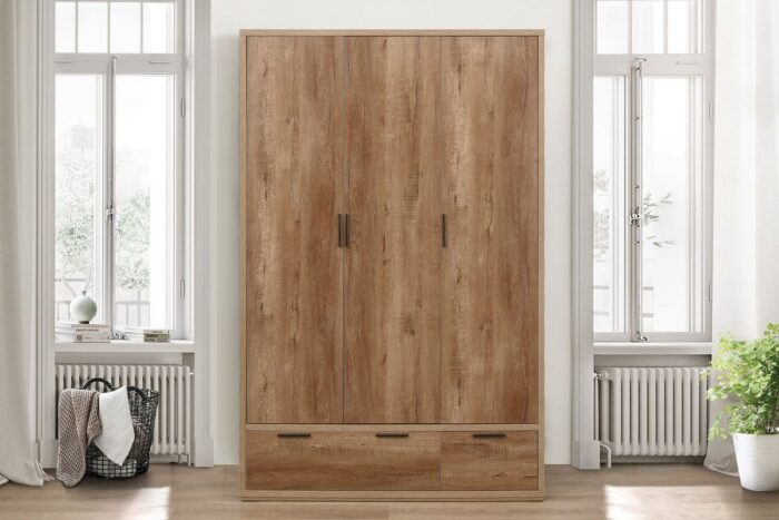 birlea Stockwell 3 Door + 2 Drawer Wardrobe-15074