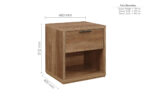 birlea Stockwell 1 Drawer Bedside-15010