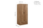 birlea Stockwell 2 Door + 1 Drawer Wardrobe-15078