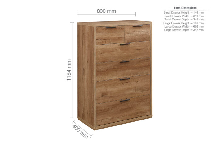 birlea Stockwell 4 + 2 Chest-15073