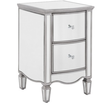 birlea Elysee Mirrored 2 Drawer Bedside-0