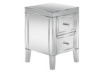 BIRLEA Valencia Mirrored 2 Drawer Bedside-0