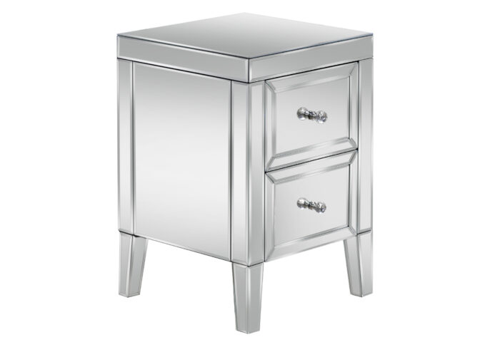BIRLEA Valencia Mirrored 2 Drawer Bedside-0