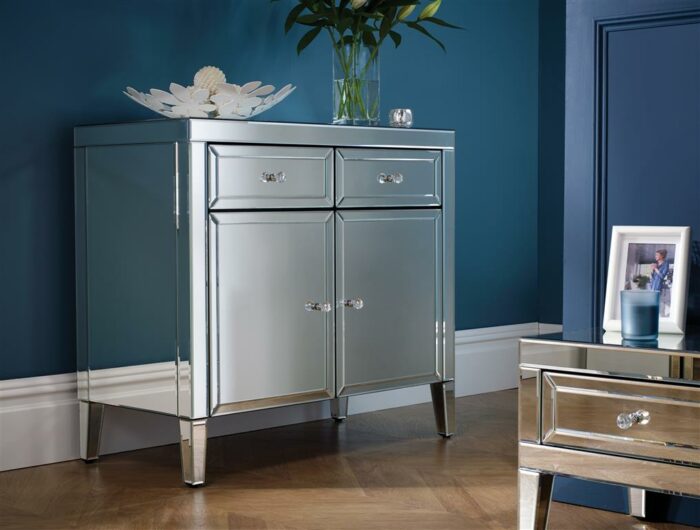 BIRLEA Valencia Mirrored 2 Drawer 2 Door Sideboard-14967