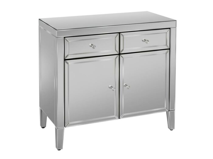 BIRLEA Valencia Mirrored 2 Drawer 2 Door Sideboard-0