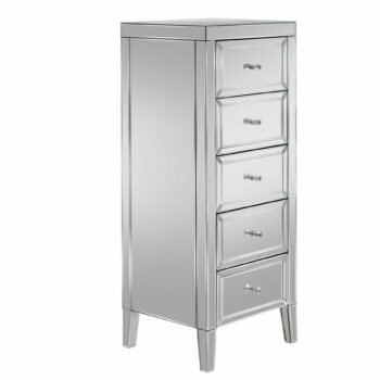 birlea Valencia Mirrored 5 Drawer Narrow Chest-0