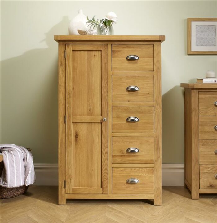 birlea Woburn 1 Door 5 Drawer Wardrobe-15100