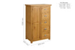 birlea Woburn 1 Door 5 Drawer Wardrobe-15098