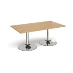 DAMS Trumpet base rectangular boardroom table 1800mm-34273