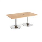 DAMS Trumpet base rectangular boardroom table 1800mm-34288