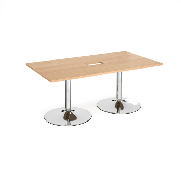 DAMS Trumpet base rectangular boardroom table 1800mm-34288