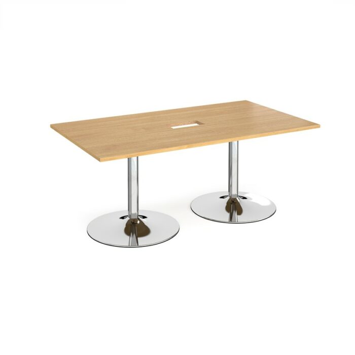DAMS Trumpet base rectangular boardroom table 1800mm-34286