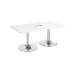 DAMS Trumpet base rectangular boardroom table 1800mm-34285