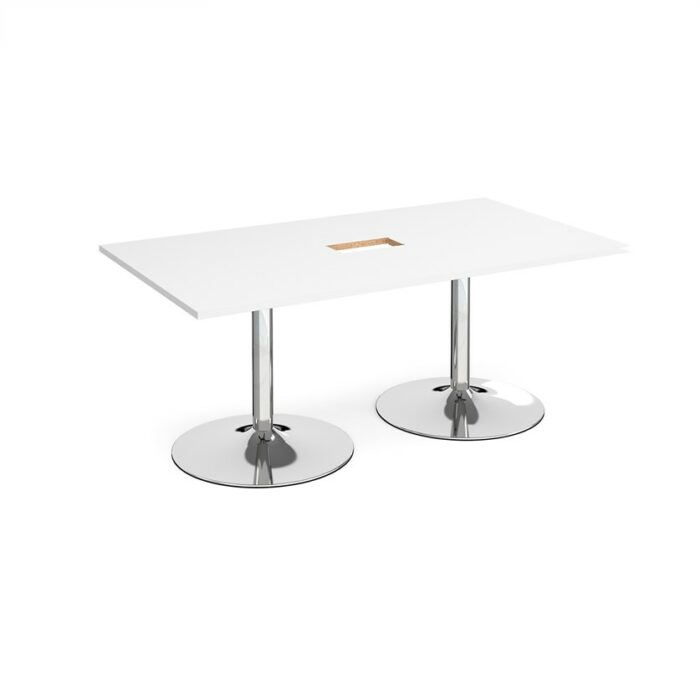 DAMS Trumpet base rectangular boardroom table 1800mm-34285