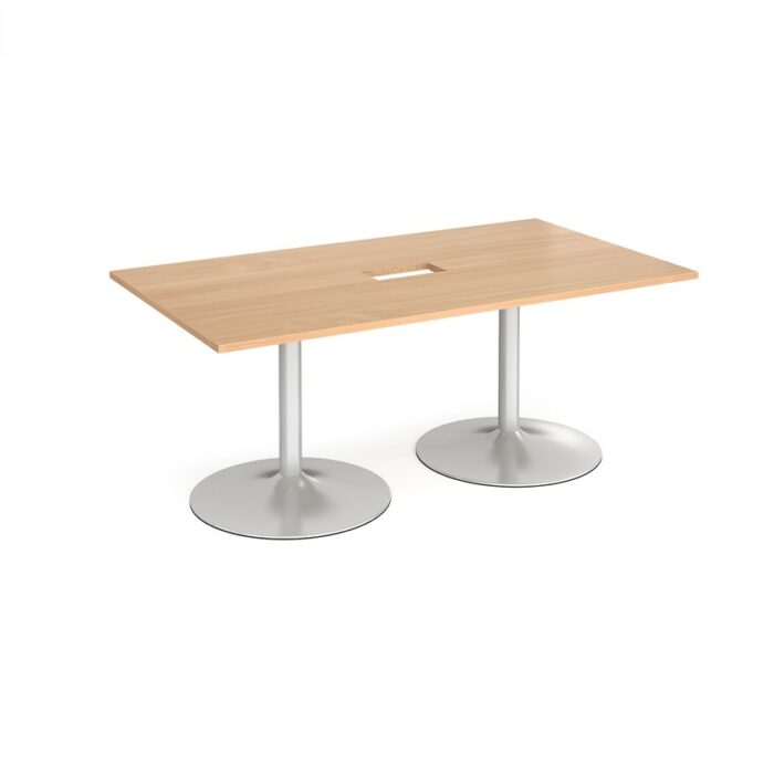 DAMS Trumpet base rectangular boardroom table 1800mm-34294