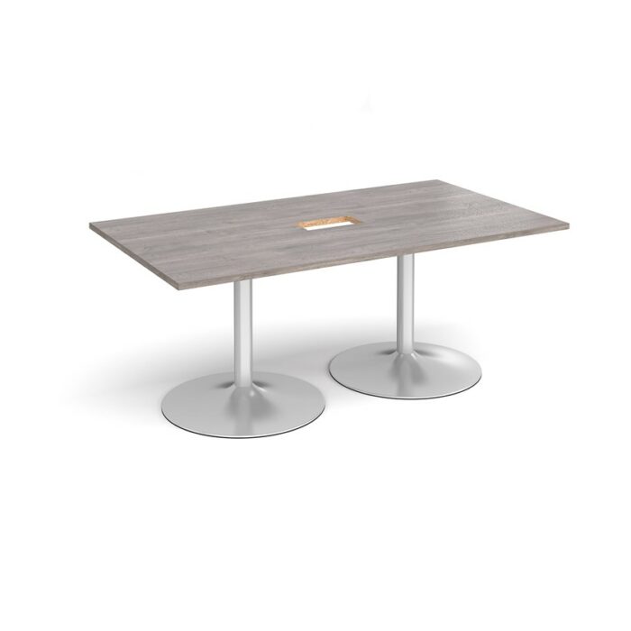 DAMS Trumpet base rectangular boardroom table 1800mm-34295