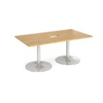 DAMS Trumpet base rectangular boardroom table 1800mm-34293