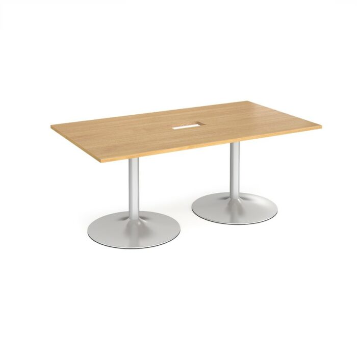 DAMS Trumpet base rectangular boardroom table 1800mm-34293