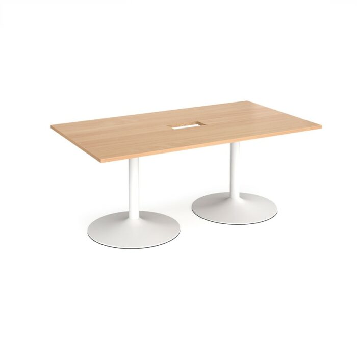 DAMS Trumpet base rectangular boardroom table 1800mm-34299