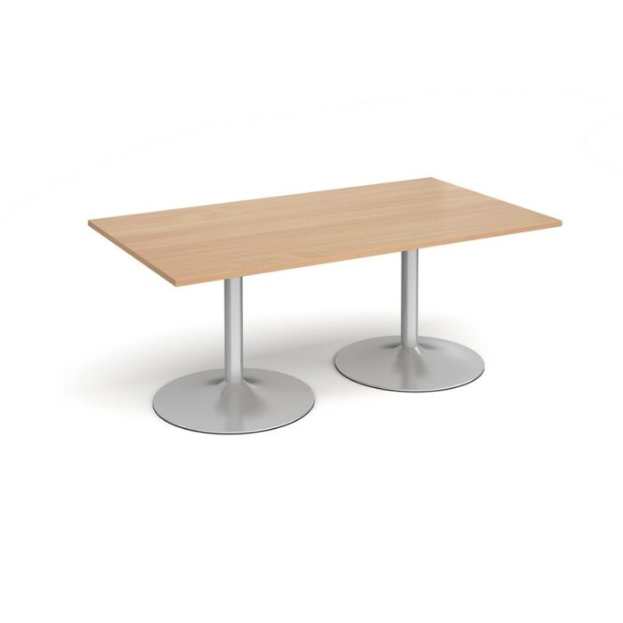DAMS Trumpet base rectangular boardroom table 1800mm-34279
