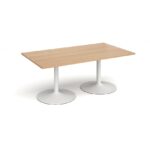 DAMS Trumpet base rectangular boardroom table 1800mm-34284