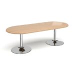 DAMS Trumpet base radial end boardroom table-0