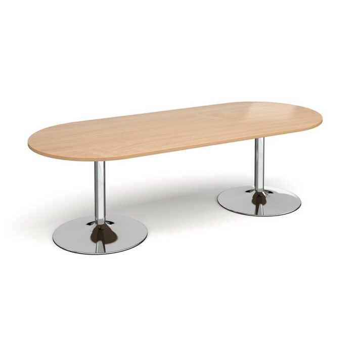 DAMS Trumpet base radial end boardroom table-0