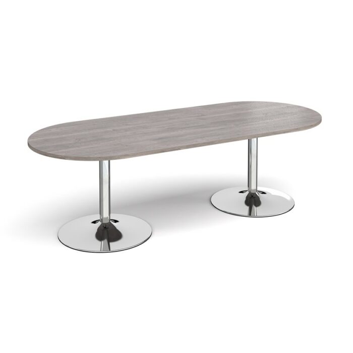 DAMS Trumpet base radial end boardroom table-34367