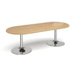 DAMS Trumpet base radial end boardroom table-34370