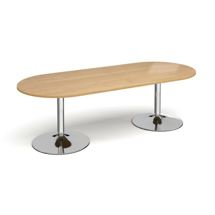 DAMS Trumpet base radial end boardroom table-34370