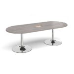 DAMS Trumpet base radial end boardroom table-34385
