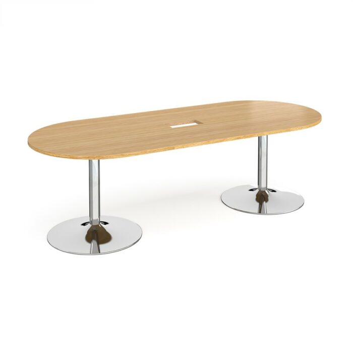 DAMS Trumpet base radial end boardroom table-34383