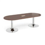 DAMS Trumpet base radial end boardroom table-34382