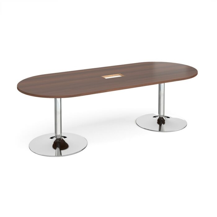 DAMS Trumpet base radial end boardroom table-34382
