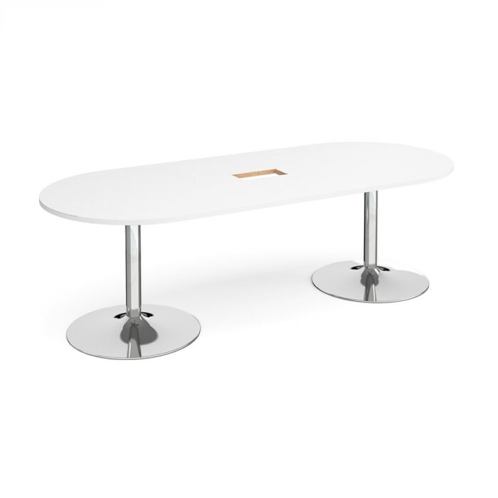 DAMS Trumpet base radial end boardroom table-34384